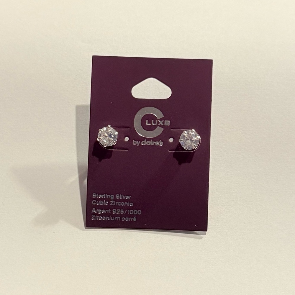 Sterling silver NWT cubic zirconia earrings #27